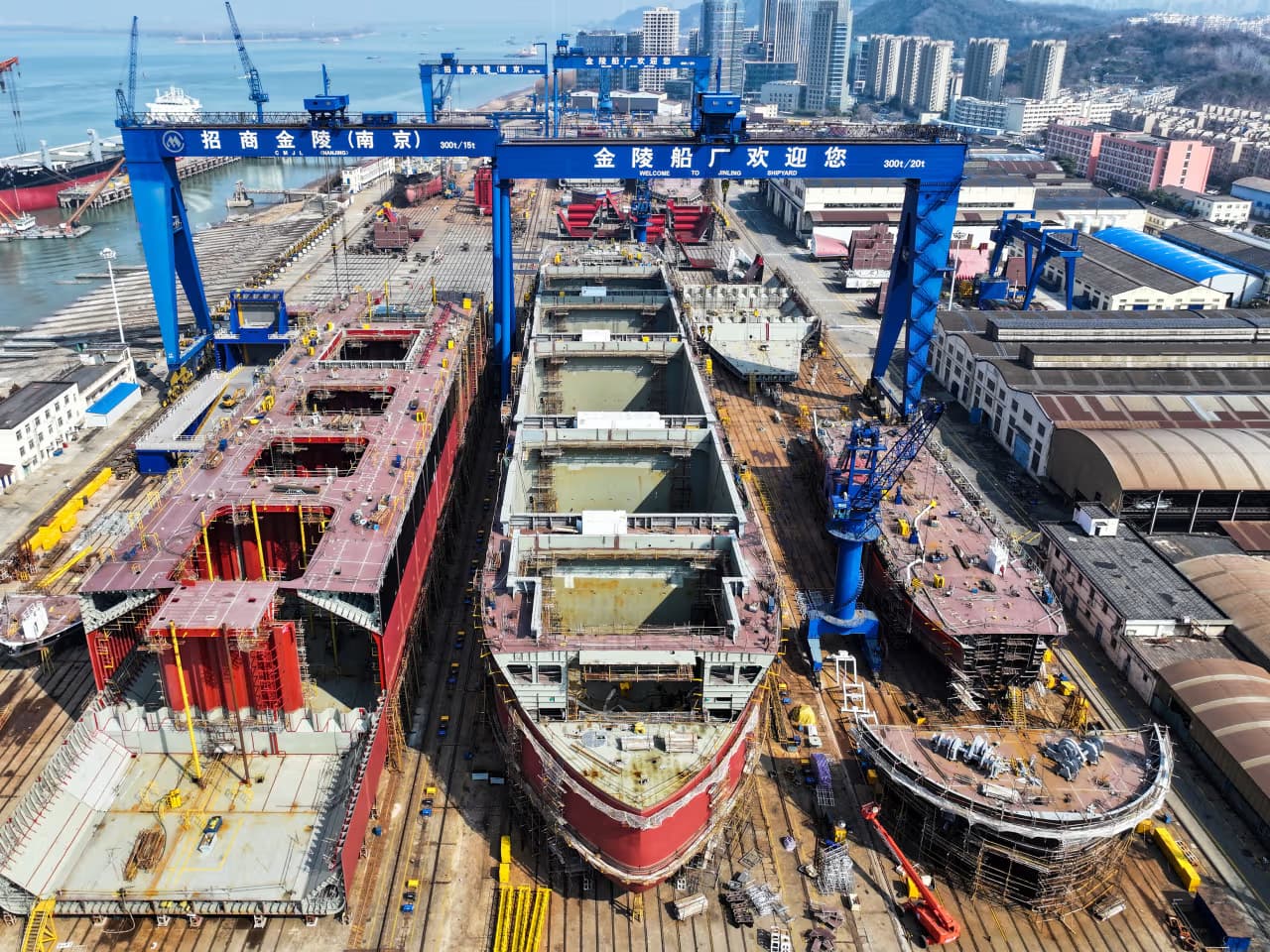Work in progress at a shipyard